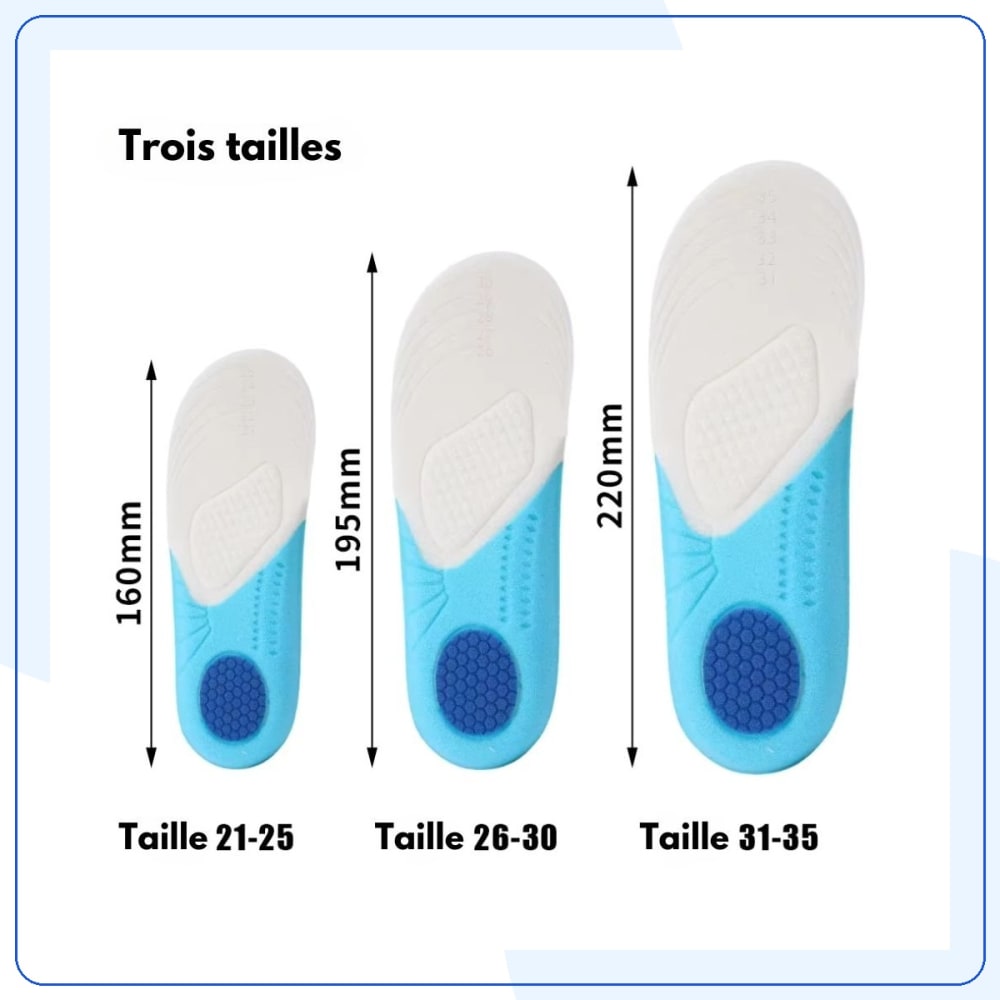 Semelles Enfant Mousse Mémoire Forme - Confort Pieds — vue 4