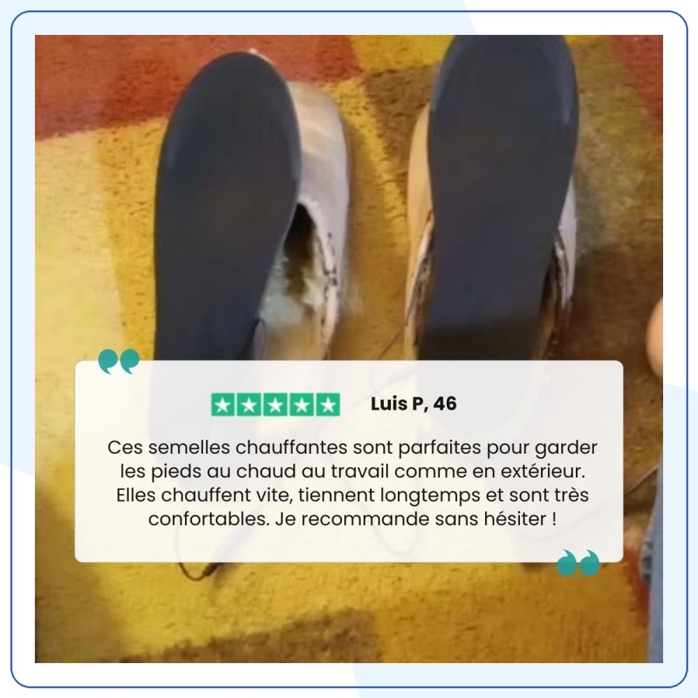 Semelles Chauffantes Électriques pour Travail & Outdoor — vue 4