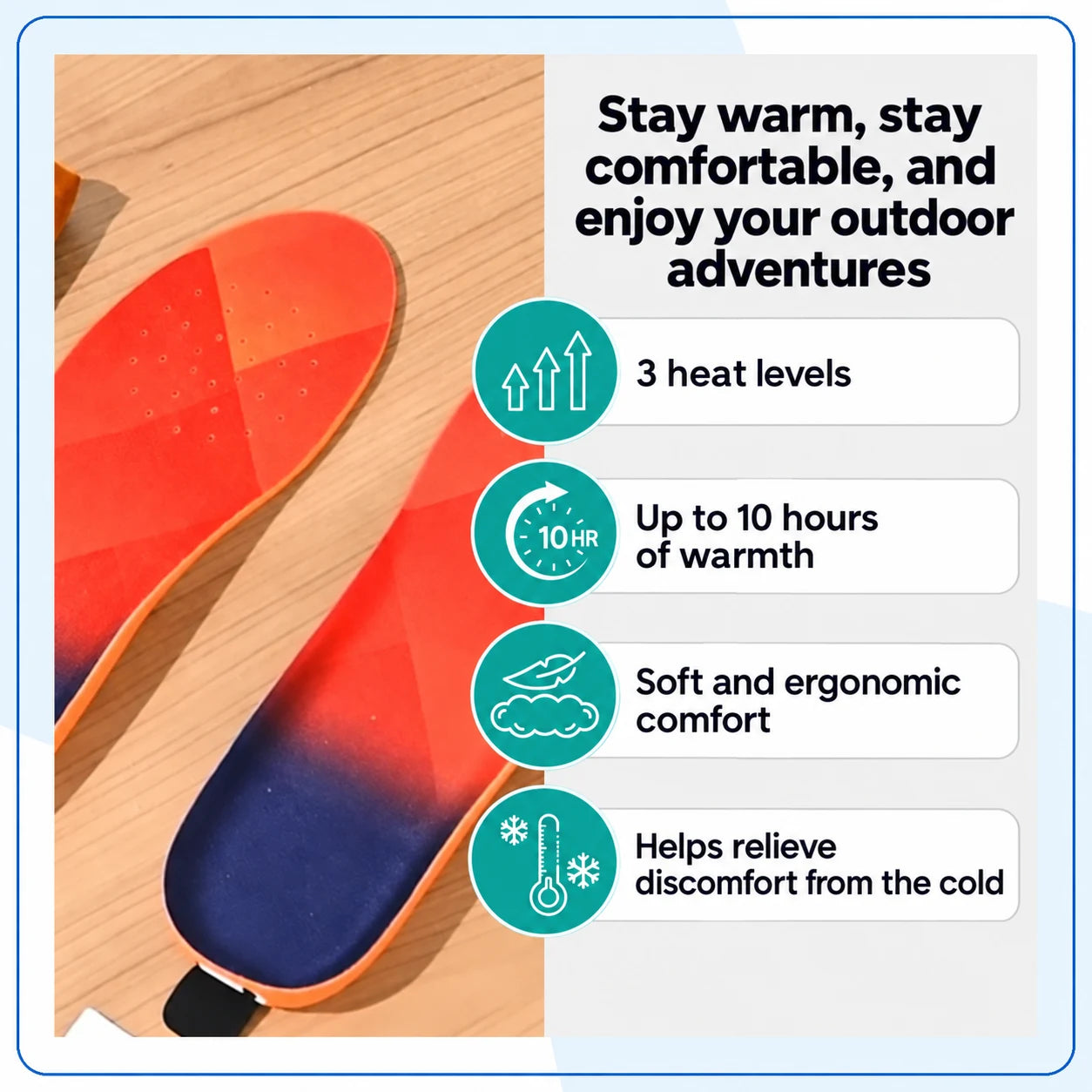 Semelles Chauffantes Orthopédiques – Confort Outdoor — vue 8