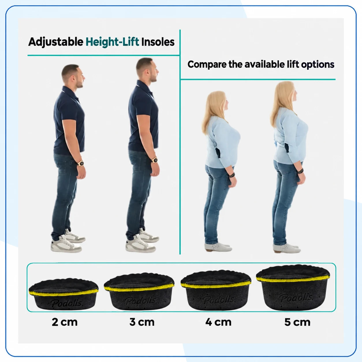 Semelles Gain de Taille Invisibles - Confort Quotidien — vue 2