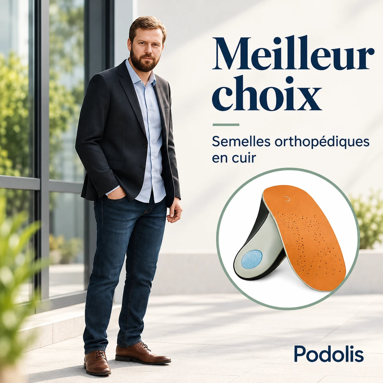 Semelles Orthopédiques en Cuir - Confort Quotidien — vue 5