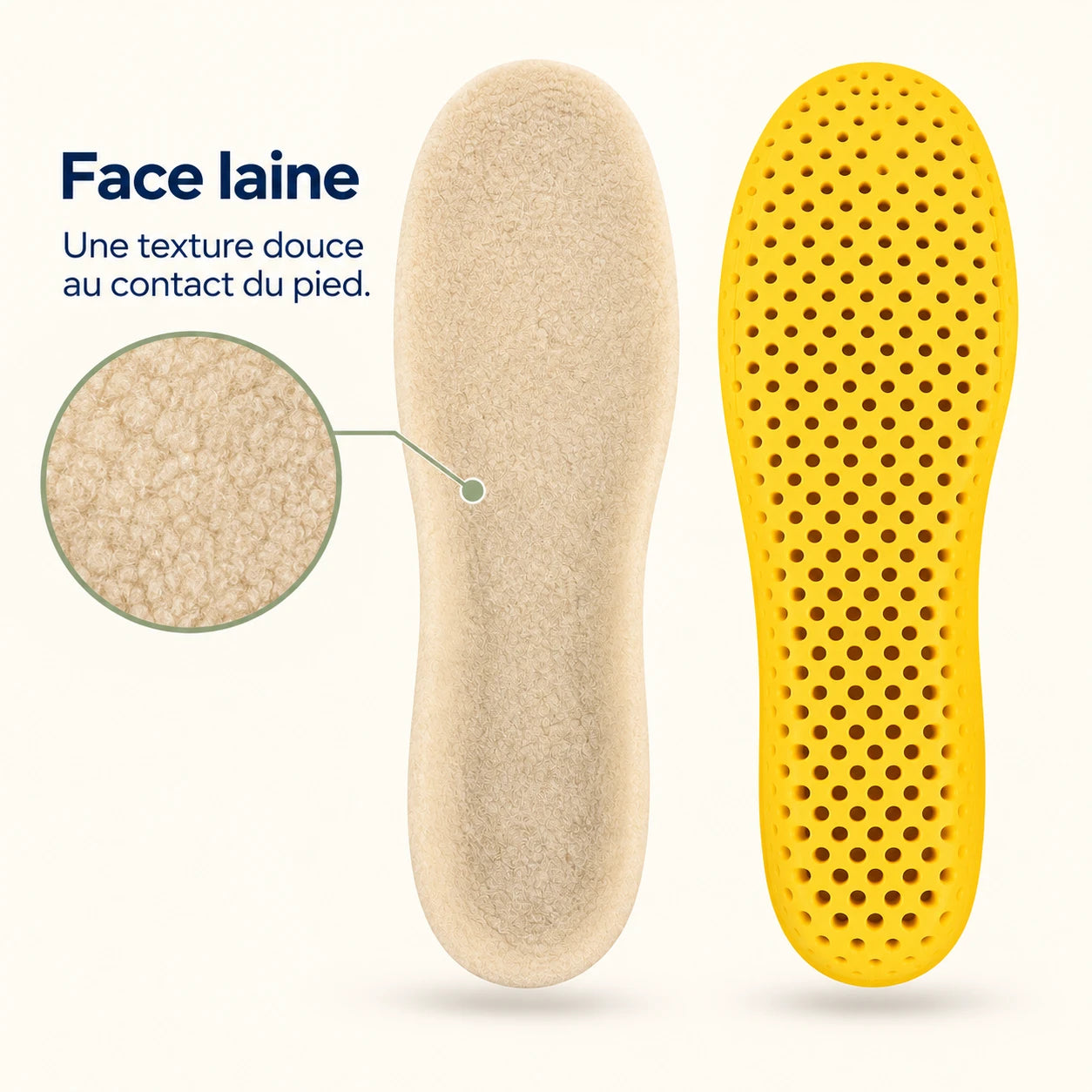 Semelles Orthopédiques Laine Hiver Confort — vue 2