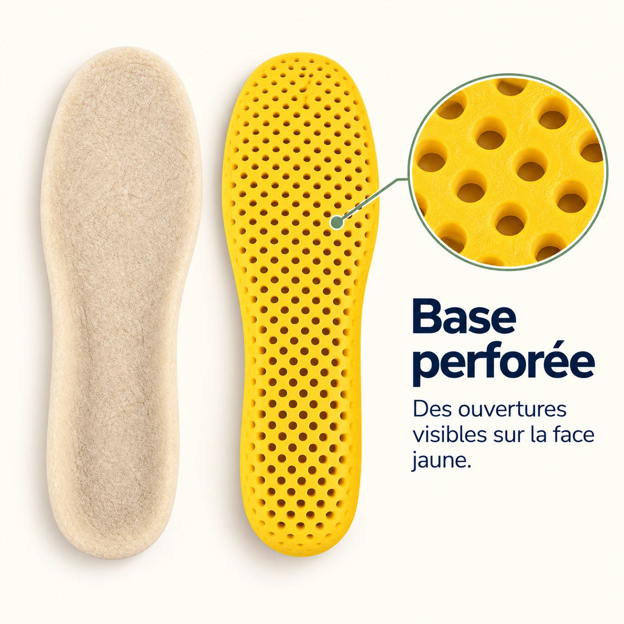 Semelles Orthopédiques Laine Hiver Confort — vue 3