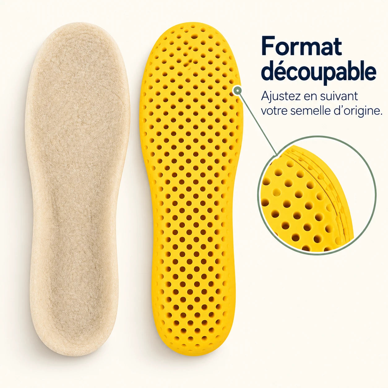 Semelles Orthopédiques Laine Hiver Confort — vue 4