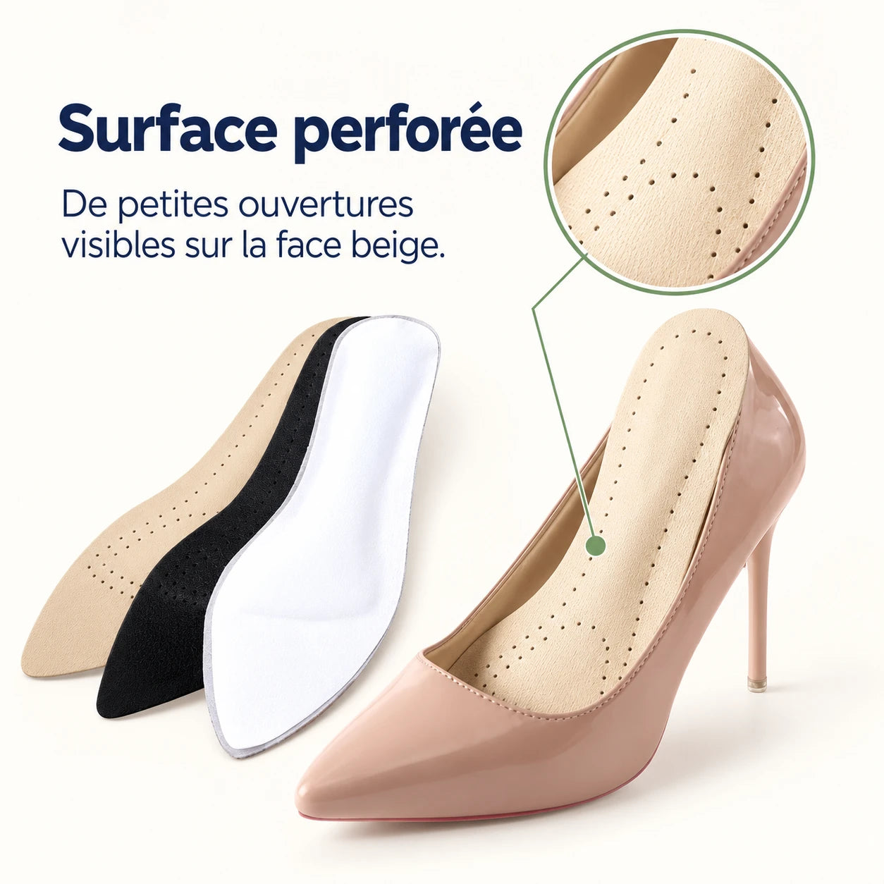 Semelles Confort Cuir pour Talons Hauts — vue 2