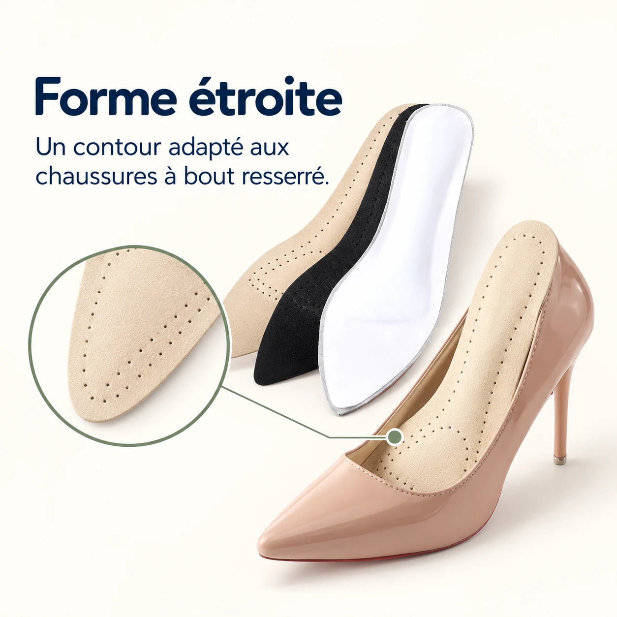 Semelles Confort Cuir pour Talons Hauts — vue 3