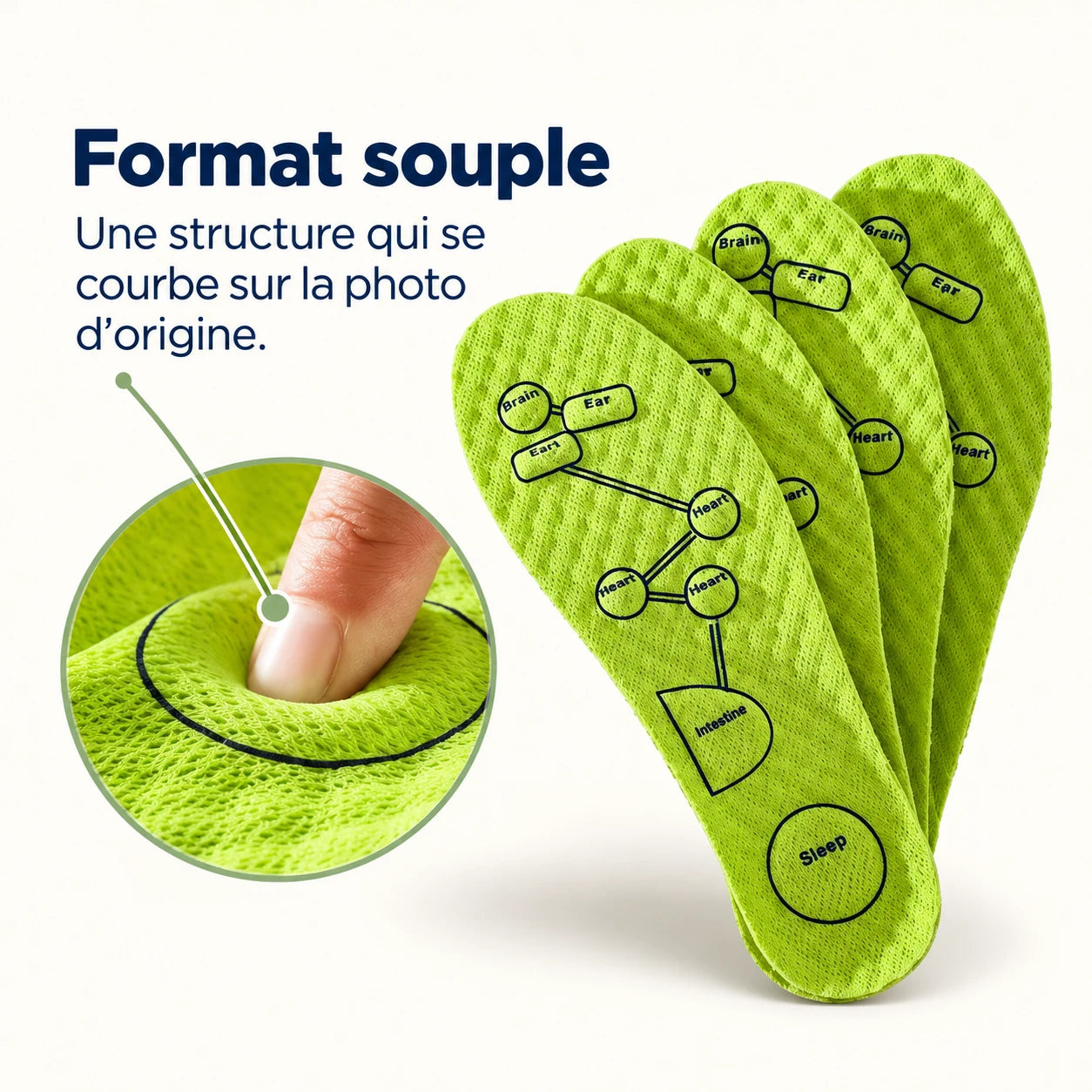 Semelles Orthopédiques Anti-Douleur Acupression — vue 3