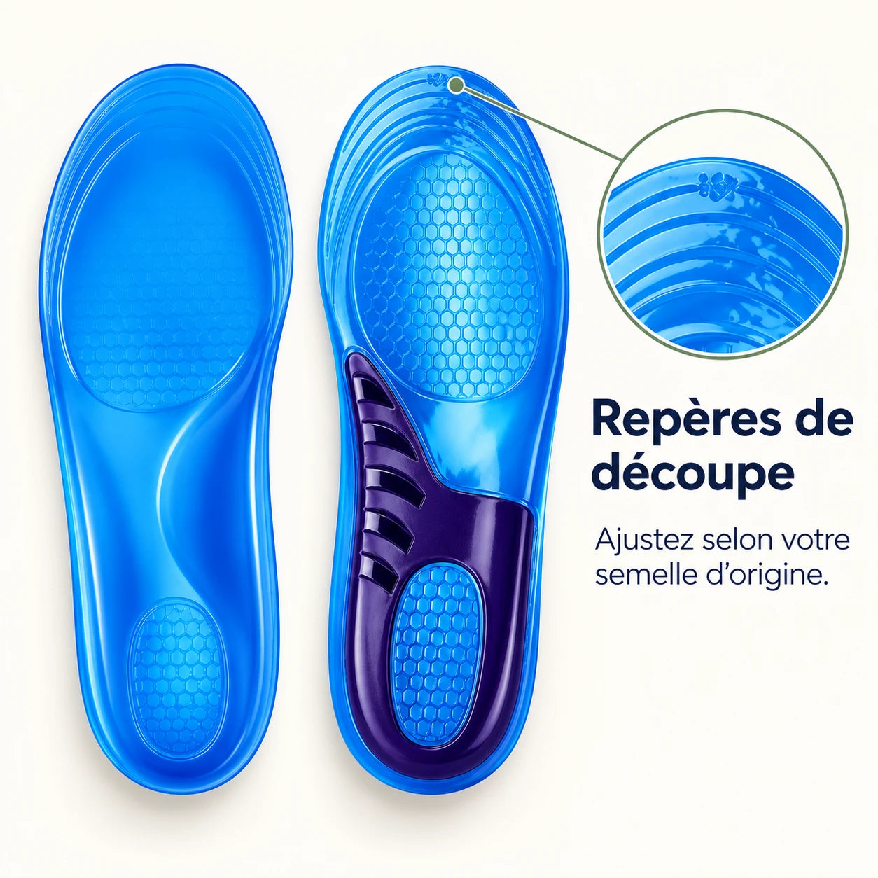 Semelles Gel Confort et Soutien Pieds